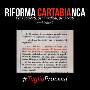 La schiforma Cartabia introduce l’istituto dell’improcedibilità
