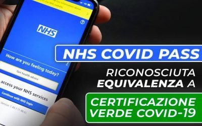 Riconosciuta equivalenza tra Green Pass e NHS Covid Pass